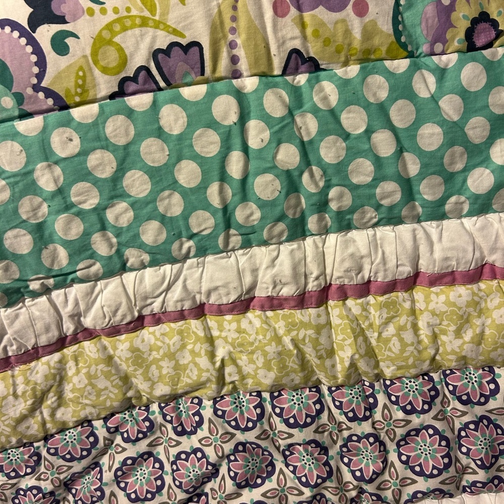 Pottery Barn Teen Girl Floral Twin Comforter W/ Pillow Sham - Picture 10 of 12